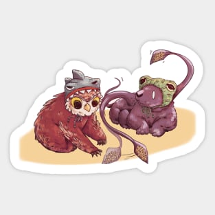 RPG Monsters in Cat Hats Sticker